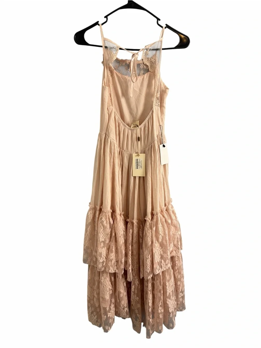 Mia Joy Catrin Lace Boho Dress Joyfolie in Shell
